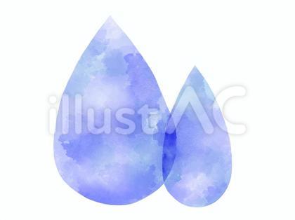 紫色の水彩の雫