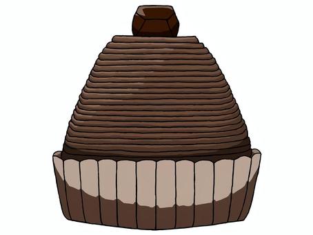 モンブラン モンブラン モンブラン,ケーキ,栗,実,食べ物,スイーツ,ドルチェ,秋,果実,茶色のイラスト素材