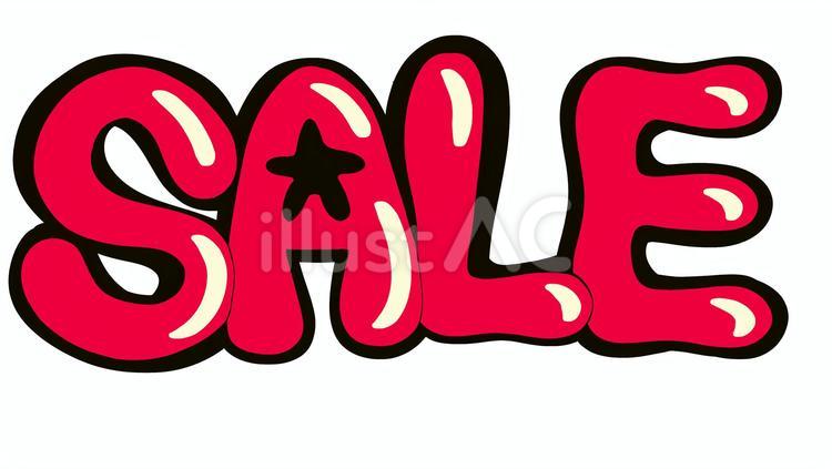 手書きPOPSALE　 手書き文字,ポップ,赤のイラスト素材