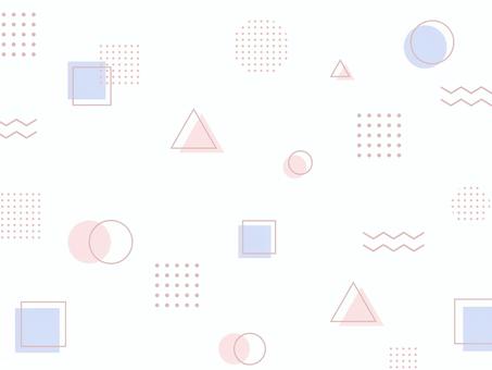 パステルなメンフィス背景 ピンク 青 背景,メンフィス,パステル,くすみカラー,ピンク,青,水色,ブラウン,北欧,くすみピンクのイラスト素材