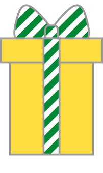 プレゼントの箱 箱,ボックス,ふたつき,包装,包み,飾り,装飾,リボン,ストライプ柄,しましまのイラスト素材