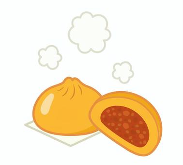 ピザまんのアイコン ピザまんのアイコン ピザまん,食べ物,中華,蒸し,饅頭,中華まん,点心,飲茶,ピザ,アイコンのイラスト素材