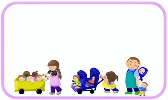 [文章枠]０歳児のお散歩 おたより,テンプレート,保育園,幼稚園,こども園,クラスだより,園だより,飾り枠,フレーム,ベビーカーのイラスト素材