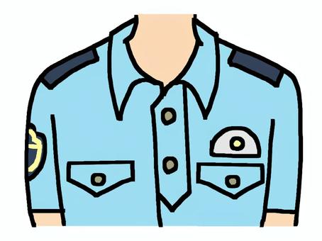 ワイシャツ ワイシャツ ワイシャツ,襟,制服,警察官,半袖,pop調,手描き,挿絵,ワンポイント,素材のイラスト素材