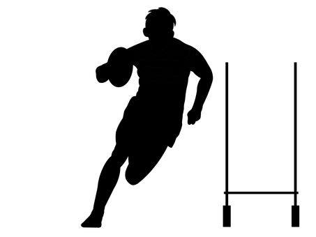 ラグビー ラグビー,スポーツ,競技,球技,運動,フットボール,人,人物,男性,選手のイラスト素材