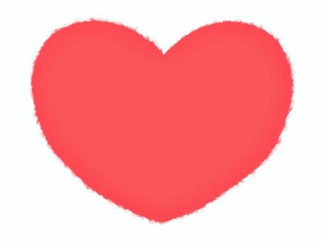 クレヨンタッチの優しいハートのイラスト2 ハート,心,愛,恋,感謝,赤,マーク,シンボル,アイコン,図形のイラスト素材