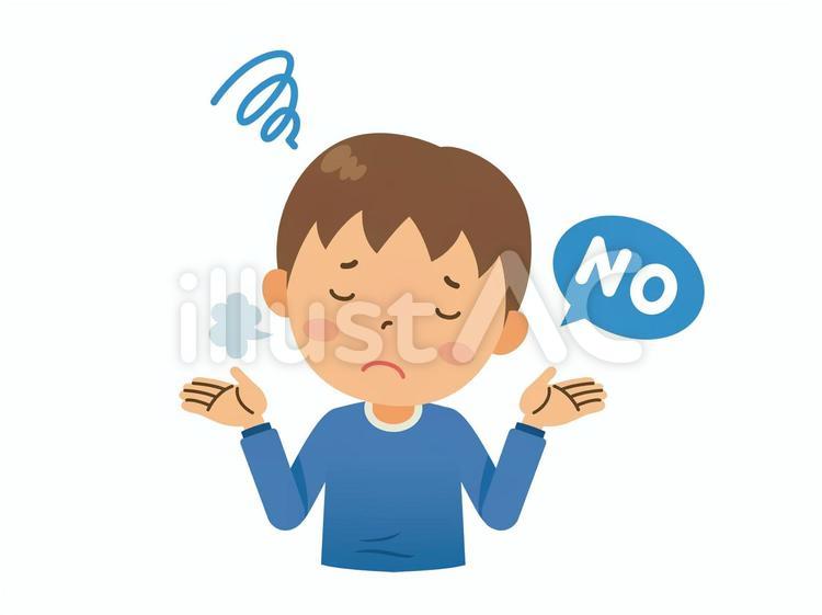 拒否する男子小学生 男子小学生,男子生徒,男子児童のイラスト素材