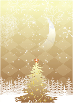 クリスマス背景 結晶,クリスマス,冬,雪,林,冬季,森林,植物,12月,クリスマスイブのイラスト素材