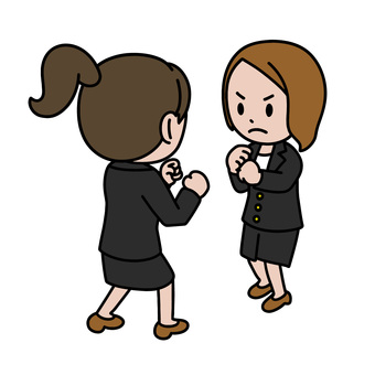 喧嘩する人 暴力,殴り合い,ファイト,喧嘩,口論,対立,トラブル,怒り,葛藤,不満のイラスト素材