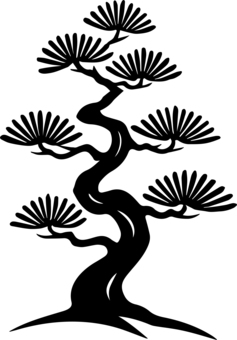 松の木 松,松の木,植物,盆栽,木,和風のイラスト素材