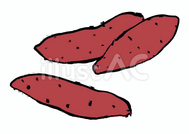 秋の味覚さつまいも02 さつまいも,サツマイモ,薩摩芋のイラスト素材