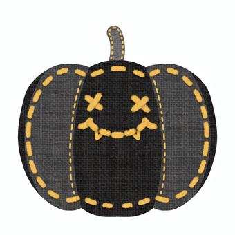 ハロウィンかぼちゃランタンステッチ4 ハロウィン,かぼちゃ,ランタン,ステッチ,縫い目,アップリケ,ジャックオランタン,秋,おばけ,野菜のイラスト素材