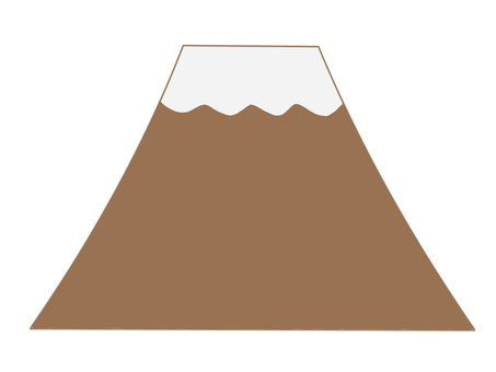 山2 山,富士山,茶色,自然,シンプル,アイコンのイラスト素材