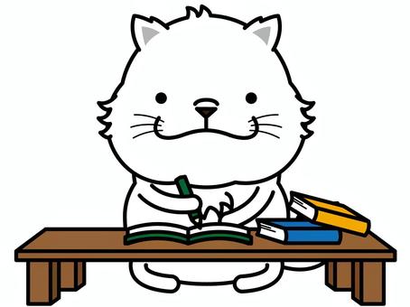 イヌさん 勉強 宿題,勉強,犬,机,本,ノート,教科書,鉛筆,動物,キャラクターのイラスト素材