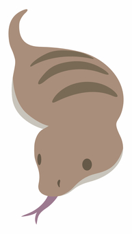 ツチノコのイラスト ツチノコ,未確認動物,伝説,生物,想像図,蛇,爬虫類,シンプル,かわいい,ベクターのイラスト素材