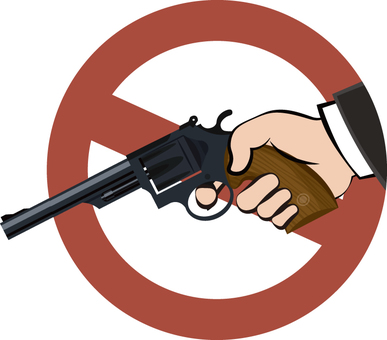 銃禁止マーク 銃,禁止,マーク,拳銃,武器のイラスト素材