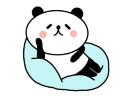 Panda resting on a cushion, , JPG and PNG