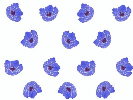 青っぽいアネモネの背景 アネモネ,花,植物,シンプル,春,かわいい,素材,白背景,白バック,anemoneのイラスト素材