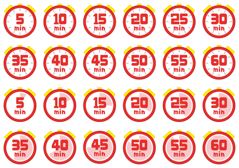 ストップウォッチ ストップウォッチ,時間,計る,ストップ,分,タイム,シンプル,計測,経過,セットのイラスト素材