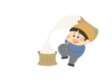 餅つき 餅つき,お餅つき,餅,餅つき大会,もちつき大会,男の子,冬,１２月,年末,人物のイラスト素材