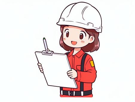 Illustration, inspection, female, operator, 