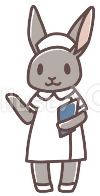 うさぎの看護師さん03 仕事,動物,医療のイラスト素材