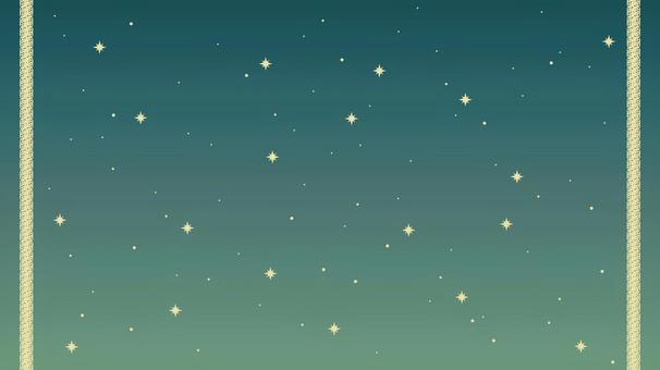 星空背景 16:9 星,星空,夜空,レース,キラキラ,グラデーション,ファンタジー,レトロ,ライン,背景のイラスト素材