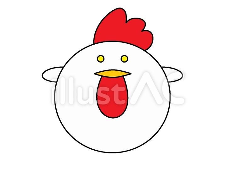にわとり（でぶけも） にわとり,鳥,チキンのイラスト素材