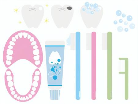 tooth, toothpaste, rice field, message card, JPG and PNG