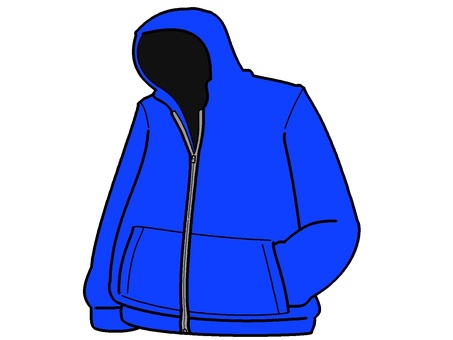 Blue motif hoodie, parker, clothes, clothing, JPG and PNG