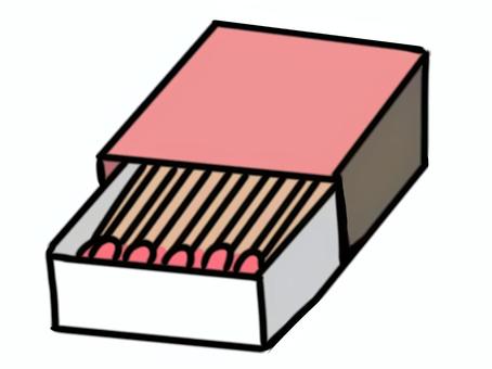 マッチのイラスト マッチ,マッチ棒,箱,日用品,キャンプ,コンロのイラスト素材