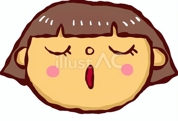 眠った顔 眠り,睡眠,瞑想のイラスト素材
