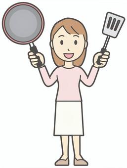  ロングヘア女性-419-全身