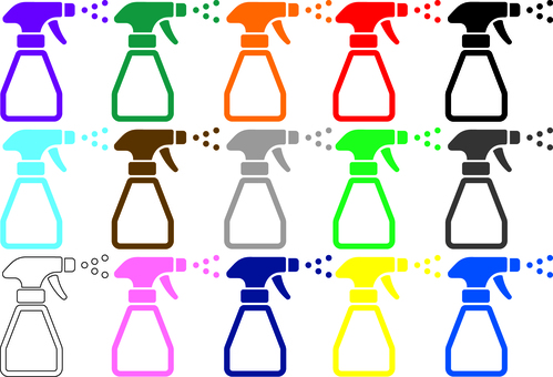 ピクトグラムの霧吹きスプレーです。 ピクトグラム,霧吹き,スプレー,シンプル,ミスト,ボトル,水やり,園芸用,観葉植物用,室内のイラスト素材