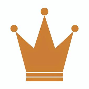 王冠マークB（ブロンズ） 王冠マーク,王冠,冠,クラウンマーク,クラウン,ブロンズ,銅,銅色,シンプル,スリムのイラスト素材