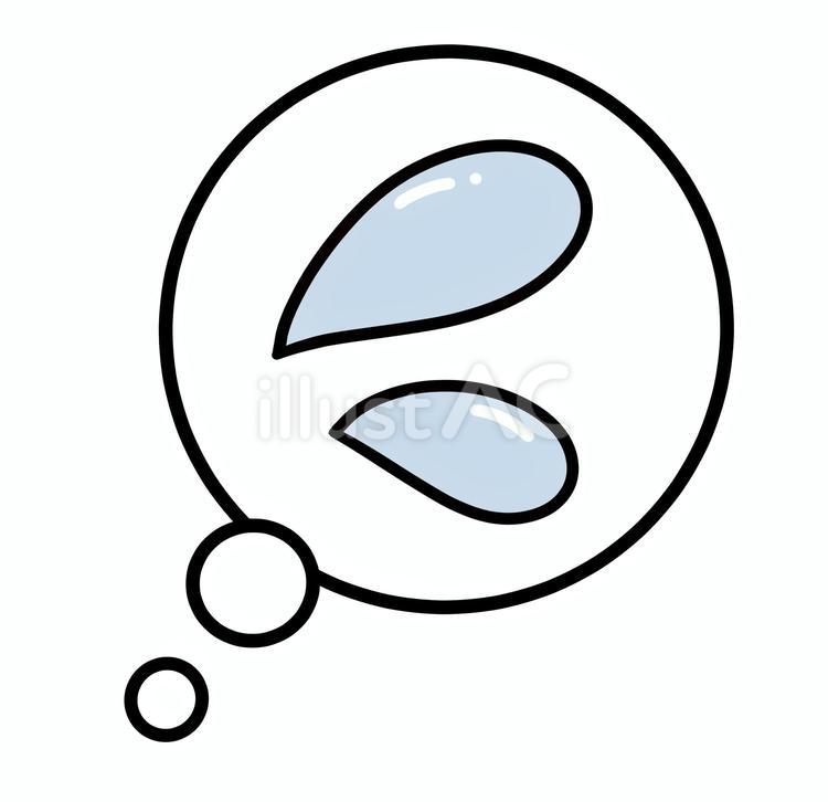 手描きのフキダシ＿汗 汗,マーク,水滴のイラスト素材