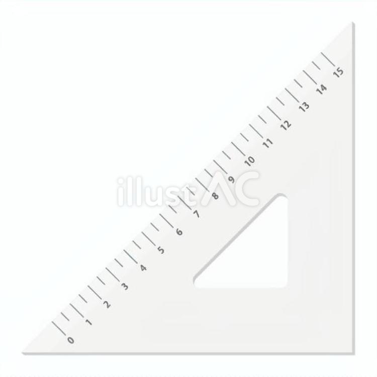 三角定規1 三角定規,文房具,定規のイラスト素材