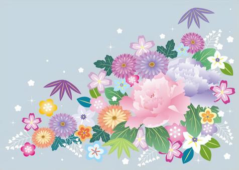 以牡丹為中心的花材, JPG, PNG 和 AI 以牡丹為中心的花材, , JPG, PNG 和 AI