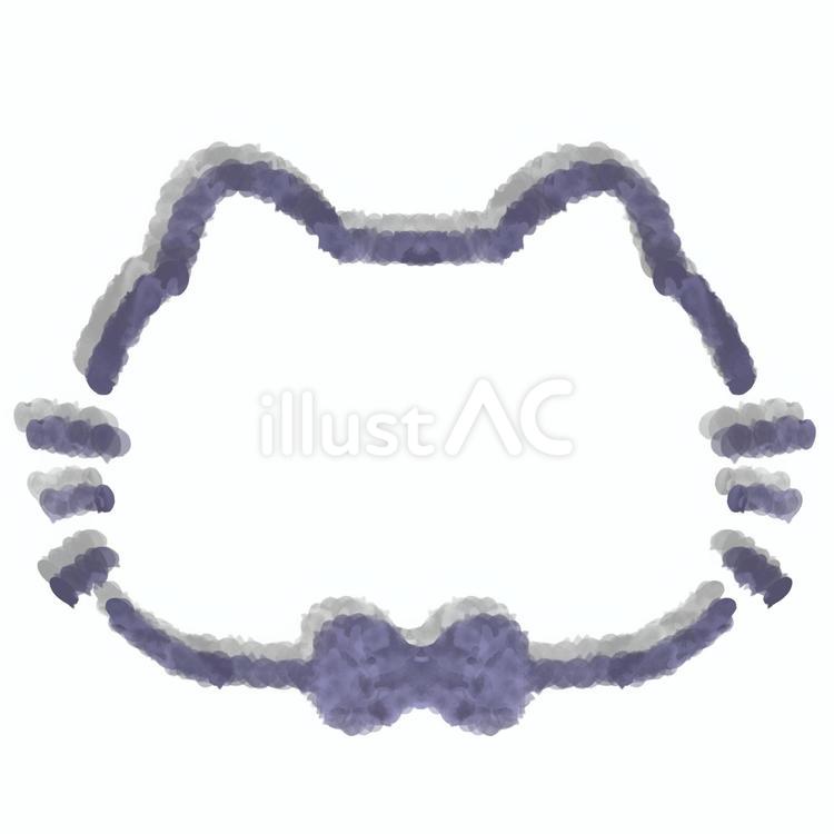 猫の顔フレーム フレーム,猫,顔のイラスト素材