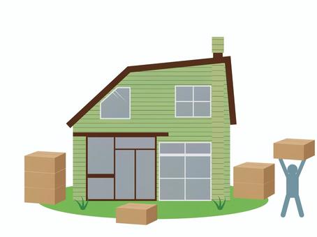空き家の実家 実家,整理,空き家,メンテナンス,売却,草,土地,家,二階建て,住宅のイラスト素材