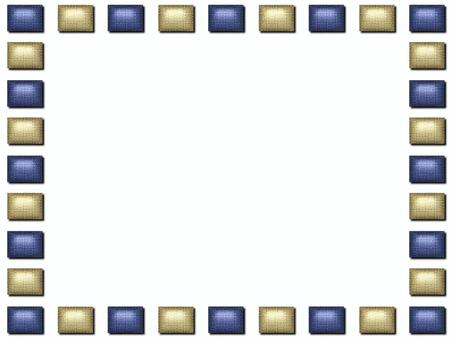 三崩し模様のフレ−ム　青　薄茶 三崩し模様,フレ−ム,ポストカード,メッセージカード,飾り枠,あしらい,柄,パターン,背景なし,和風のイラスト素材