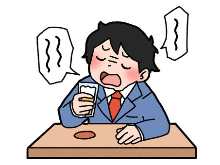 飲みながら愚痴 愚痴,酔っ払い,酒,アルコール,男性,グチグチ,ビール,不平不満のイラスト素材