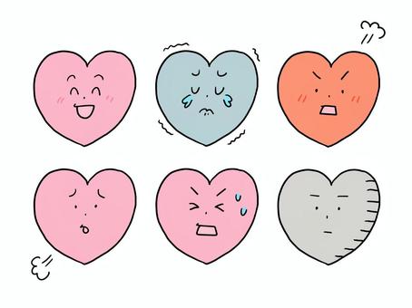 Heart expression set 1, heart, expression, laugh, JPG and PNG