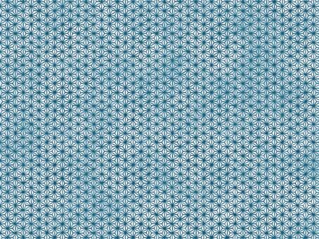 和柄背景【麻の葉1】水彩風 和,柄,背景,パターン,手描き,水彩,和風,麻の葉,藍色,模様のイラスト素材