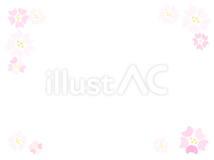 桜2014 桜,枠,フレームのイラスト素材