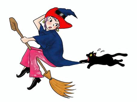 ネコと魔女が空を飛ぶ