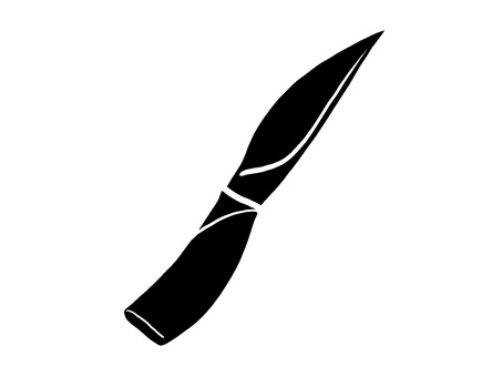 ナイフシルエット アウトドア,ナイフ,シルエット,手描き,サバイバル,キャンプ,シンプル,背景透過,自給自足,休日のイラスト素材