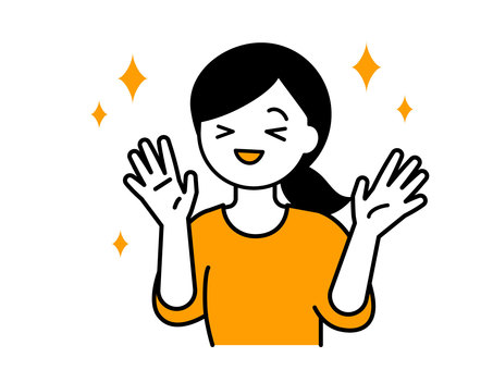 便利・お得・セール・喜ぶ女性01 人物,女性,20代,30代,40代,生活,お得,便利,喜ぶ,歓喜のイラスト素材