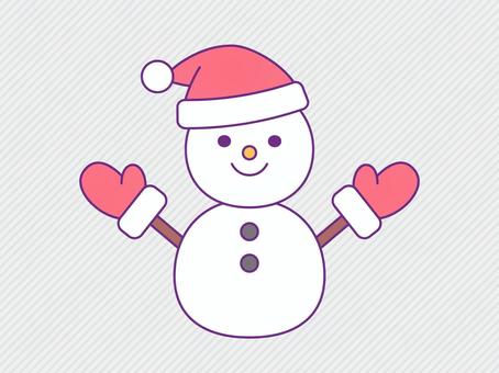 Snowman B Santa Claus, người tuyết được nắn, màu hồng, giáng sinh, JPG, PNG và AI