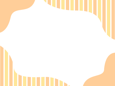 ストライプと流体シェイプのフレーム ストライプと流体シェイプのフレーム 流体シェイプ,ストライプ,曲線,波,枠,フレーム,あしらい,柔らかい,オレンジ,ウェーブのイラスト素材